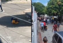 Justicia por mano propia en Barranquilla, comunidad del barrio el Limón agarró a piedras y golpes a presunto ladrón