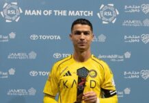 El show de Cristiano Ronaldo en la goleada del Al Nassr: del premio por su doblete al festejo con una prenda que vistió Messi