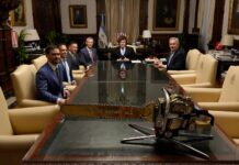 Javier Milei se reúne con el empresario Peter Thiel en Casa Rosada