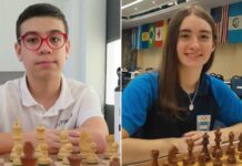 Faustino Oro y Candela Francisco no desentonaron en el arranque del Mundial de Ajedrez Rápido en Qatar
