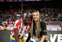 Fue una de las figuras en los títulos de Estudiantes y confirmó su romance con una modelo argentina: “Sos enorme mi amor”