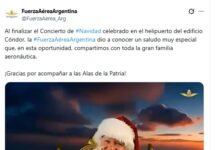 Papá Noel llega con su trineo en F-16: el curioso saludo navideño de la Fuerza Aérea