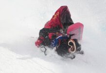 Las fotos del aterrador accidente que sufrió una snowboarder tras caer de cabeza en los Juegos Olímpicos de Invierno