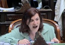 “Oligarca caballero”: Kelly Olmos recitó un himno peronista en medio del debate por la reforma laboral