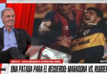 Ruggeri recordó la patada a Maradona en un Boca-San Lorenzo que sigue generando debate: “No lo toqué”