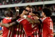 Estudiantes de La Plata vence desde el vestuario a Independiente Medellín en su estreno por la Copa Libertadores